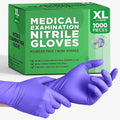 SafeWay Nitrile Disposable Gloves — Multi-Purpose Powder-Free, Non-Latex, Medical Use, and Textured Fingertips for Food Prep, Cleaning, Tattoo, Nursing, Lab, Examination, & More — (1000 pcs, X-Large)
