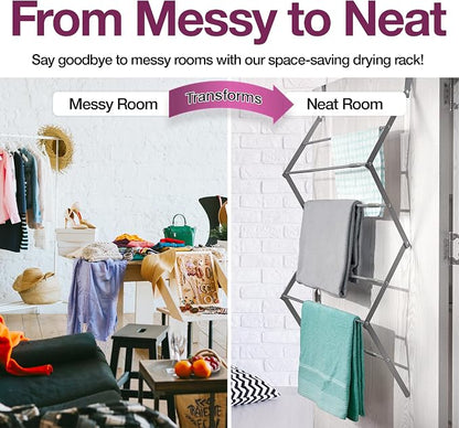 BLACK+DECKER Over The Door Expandable Telescopic Drying Rack, Clothes Organizer - Image 3
