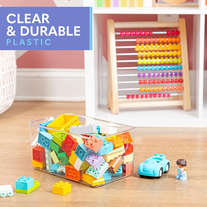 Plastic Food Storage 6 Pack Clear Container Bin - Image 5