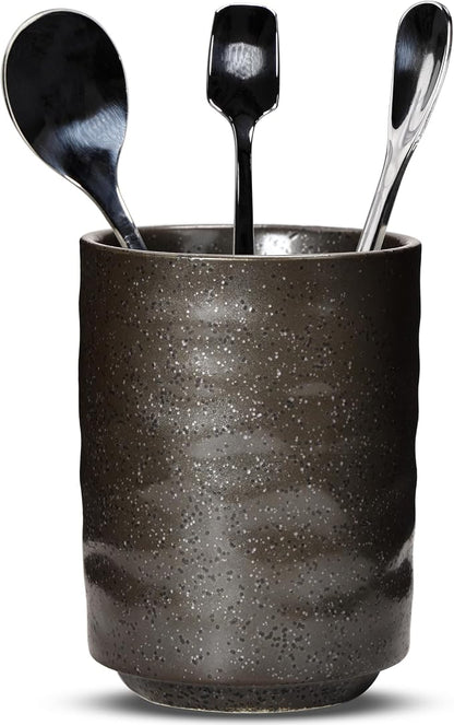 Ceramic Spoon Holder for Coffee Bar, Upright Tea Spoon Holder Cup, Coffee by U-TIMES