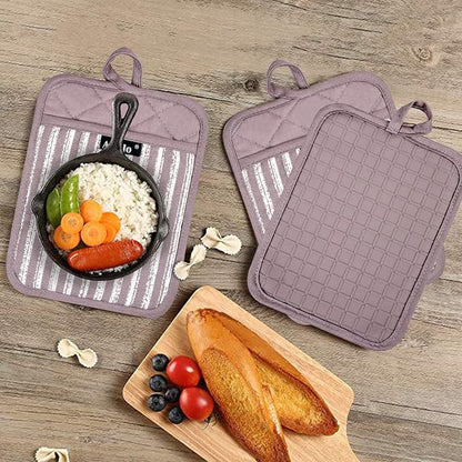 Alselo Silicone Pot Holders Set of 3 Heat Resistant & Non Slip Potholders - Image 6