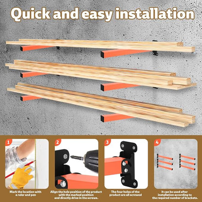 lumber storage rack, Heavy Duty Metal Lumber Storage Rack - Image 5