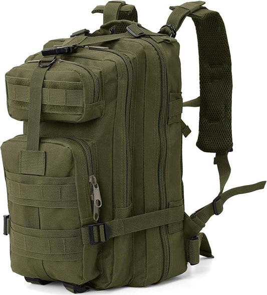 Small Military Tactical Backpack, 30L Tactical Assault Bag for Men, Army Assault Rucksack GYM Hiking Backpack Bug Out Bag Amy Green
