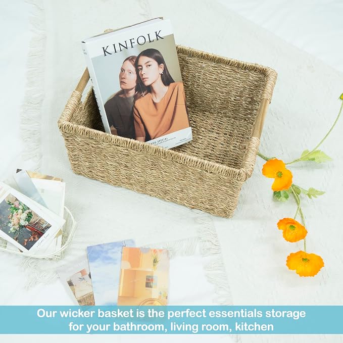 Large Wicker Basket Rectangular - Image 6