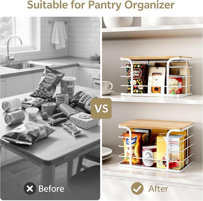 2 Pack Extra Large Stackable Pantry Organizer, Wall Mount Garbage Bag Holder - Image 7