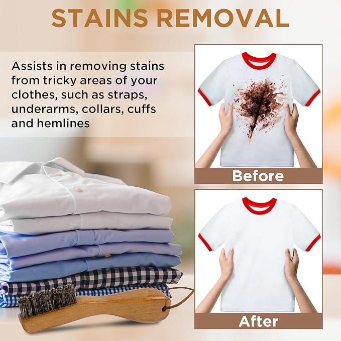 TAKAVU Laundry Stain Brush Set of 2 – Clothes Cleaning Brushes - Image 4