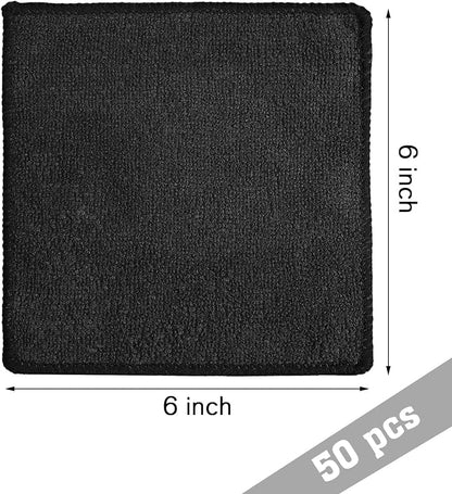 Tanlade Microfiber Cleaning Cloth 6"x6" Cleaning Rags Reasonable Kitchen Towels - Image 2