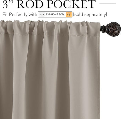 RYB HOME Room Darkening Curtains - Image 2