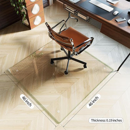 Koonmi Tempered Glass Chair Mat - Image 3