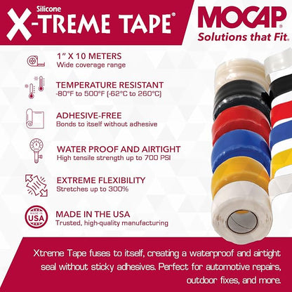 X-Treme Tape MOCAP Heavy Duty Electrical Tape, Self-Fusing Silicone Rubber - Image 2