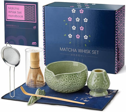 7Pcs Matcha Whisk Set, Matcha Set Whisk and Bowl, Bamboo Scoop, Scoop Rest by Metflavor
