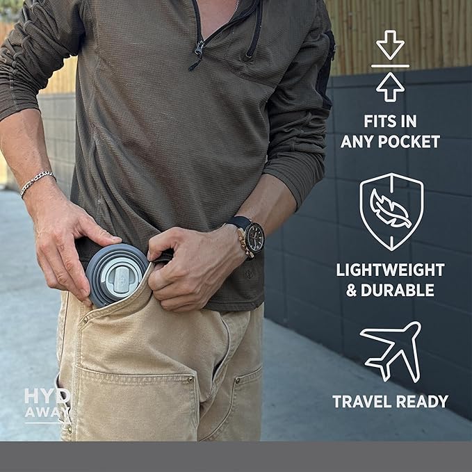 HYDAWAY 17oz Collapsible Water Bottle - BPA-Free, Leakproof, Lightweight, and Space-Saving - Perfect for Travel, Hiking, and Everyday Hydration