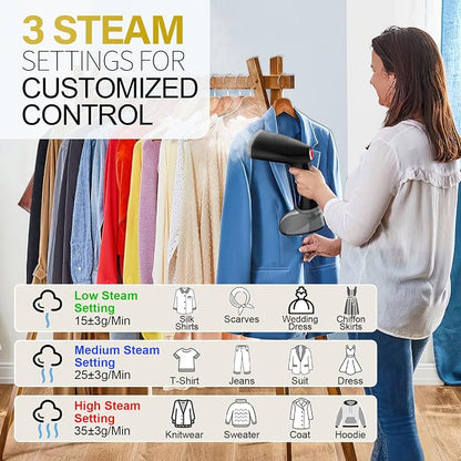 Steamer for Clothes, 1800W Fast Heat-up Clothes Steamer Handheld Garment Steamer - Image 4