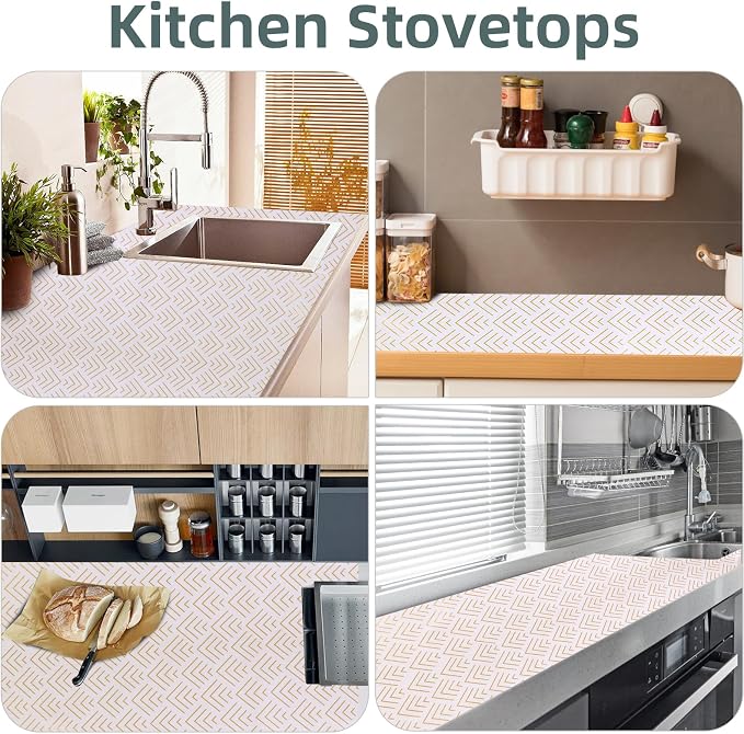 Shelf Liner for Kitchen Cabinets 11.8 x 236.2IN Non Adhesive Drawer Liner - Image 6