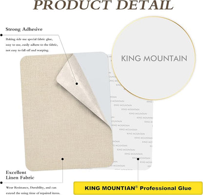 Coarse Linen Repair Patches, Self-Adhesive Linen Fabric Patches, 8X11 inch 2 PCS - Image 2