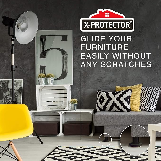Felt Furniture Sliders Hardwood Floors X-PROTECTOR – 8 PCS 4 3/4 inch Furniture - Image 6