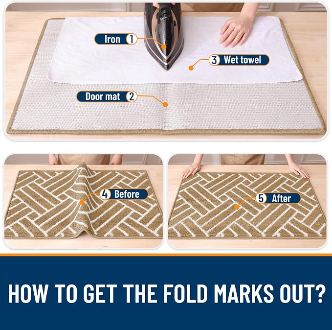 OLANLY Indoor Door Mat, 32x20 Inch, Dirt Resistant and Absorbent, Non-Slip - Image 7