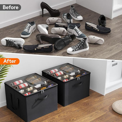 Lifewit Shoe Storage Organizer for Closet Fits 12-16 Pairs, Fabric Large Shoe - Image 7