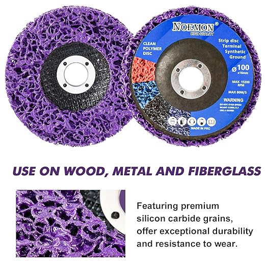 14 Pack Paint Eater Strip Disc Angle Grinder Rust Removal Disc Paint Stripper for Metal Paint Stripper Tool Rust Remover Angle Grinder Attachments Abrasive Wheels & Discs (4" x 5/8")