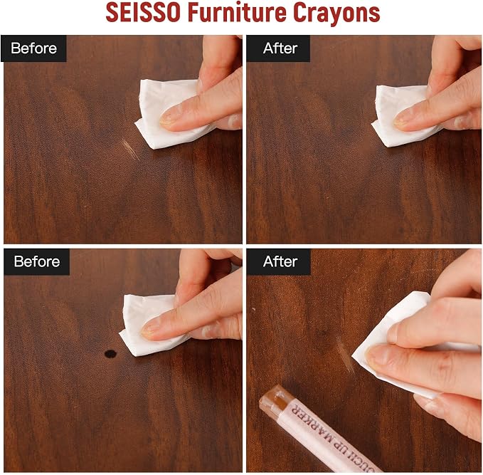 SEISSO Furniture Repair Crayon, Scratch Repair Wax, Furniture Marking Repair - Image 5