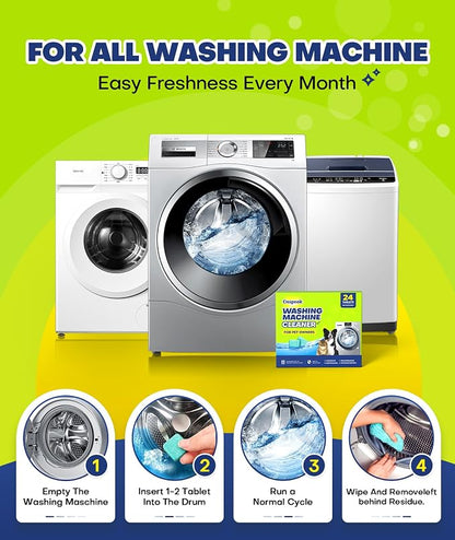 Deep Cleaning Washing Machine Cleaner Tablets, No More Odor & Pet Fur Washing - Image 7