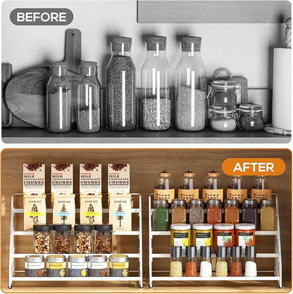 Spice Rack Organizer for Cabinet, 4 Tiered Spice Rack Organizer, Tiered - Image 3