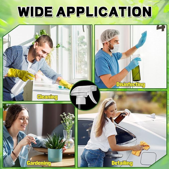 DIYSELF Spray-Nozzle-for-Bottles, Mist Stream Trigger Sprayer - Image 5