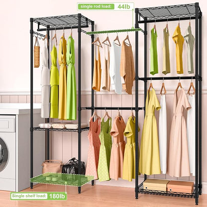 Heavy Duty Clothes Rack, Freestanding Garment Rack System Closet Organizer - Image 5