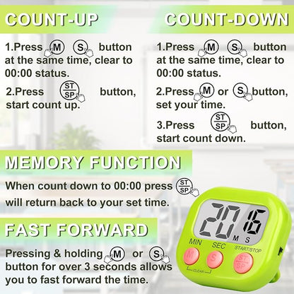 ZILLEEN Classroom Timer for Kids Teachers 2 Pack Digital Tmers - Image 8