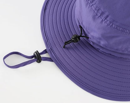 Connectyle Sun Hat for Men Women Outdoor UV Protection Safari Hat for Fishing Hiking Gardening Breathable Cowboy Hat UPF50