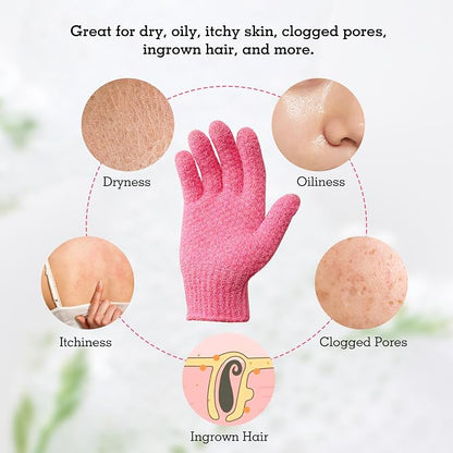 Evridwear Exfoliating Gloves for Shower, 100% Nylon Thick Soft Medium Heavy - Image 5