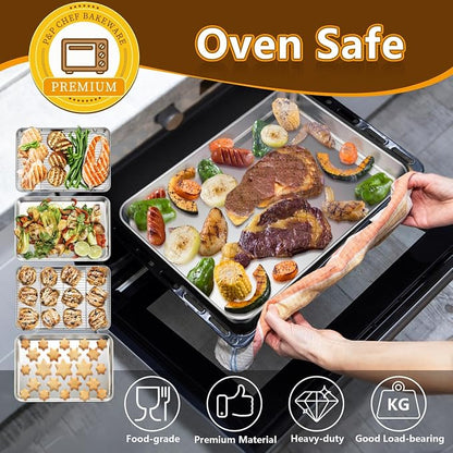 P&P CHEF 16 + 12.5 Inch Stainless Steel Baking Sheet - Image 5