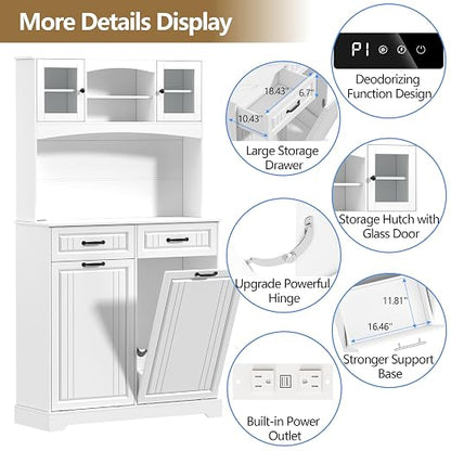 Double 13 Gallon Tilt Out Trash Can Cabinet - Image 2