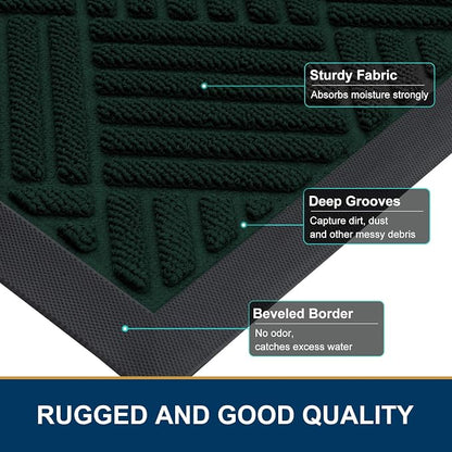 Smiry Front Door Mat Outside Entrance, Heavy Duty Outdoor Indoor Mat, Natural - Image 4