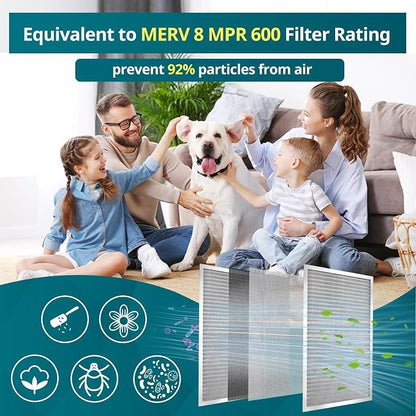 Torjim 16x16x1 MERV8 Washable Reusable Electrostatic Air Filter, AC/HVAC - Image 4
