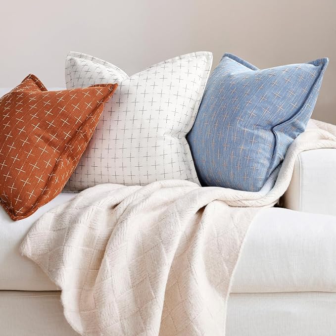 ZWJD Fall Pillow Covers 18x18 Set of 2 Soft Polyester Textured Pillow Covers - Image 4