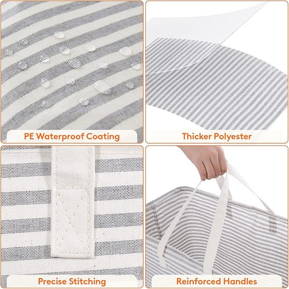 Lifewit Laundry Hamper Large Collapsible Laundry Basket, Freestanding Waterproof Clothes Hamper Storage with Easy Carry Handles for Clothes in Bedroom Bathroom College Dorm for Adults, Gray, 100L