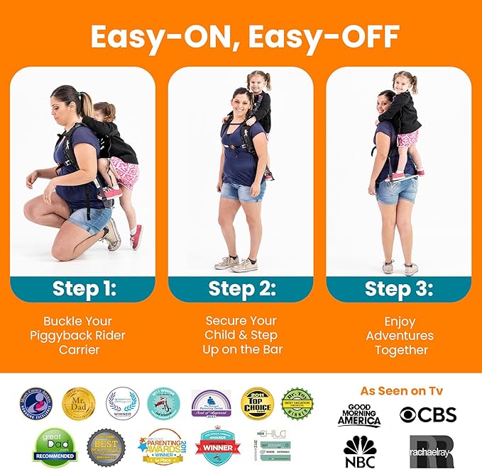 Piggyback SCOUT Toddler Carrier Backpack Deluxe - 6 Piece Set: Hip Belt, Carry Bag, Side Pocket, Mud Flap, Water Bottle & Selfie Stick Holders - For Ages 2-4 (Under 50 lbs) - Hiking & Travel