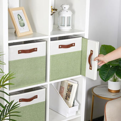 HNZIGE Fabric Storage Cubes for Shelves Set of 4, Storage Cubes Baskets 12 x12 - Image 9