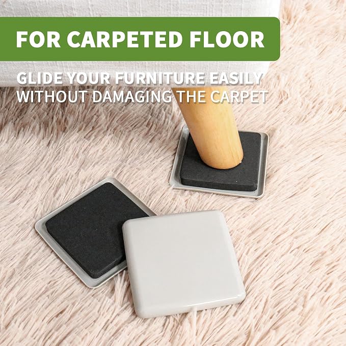 Furniture Sliders for Carpet 16 PCS - Image 4