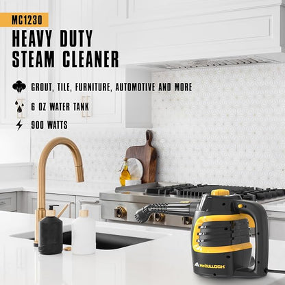 McCulloch MC1230 Handheld Steam Cleaner, 10 Minute Runtime, 11 Accessories: Jet - Image 2