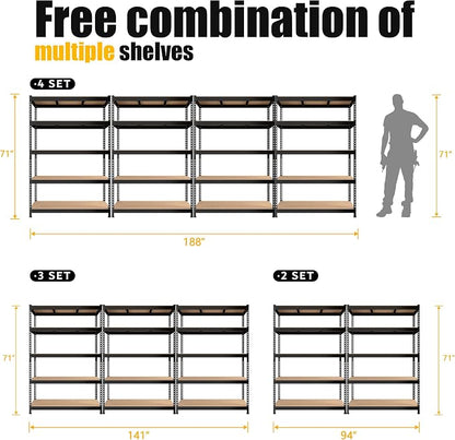 PrimeZone 6 Pack Heavy Duty Storage Shelves - Image 8