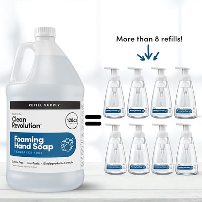 Clean Revolution Foaming Hand Soap Refill Supply, Moisturizing & Eco-Friendly - Image 5