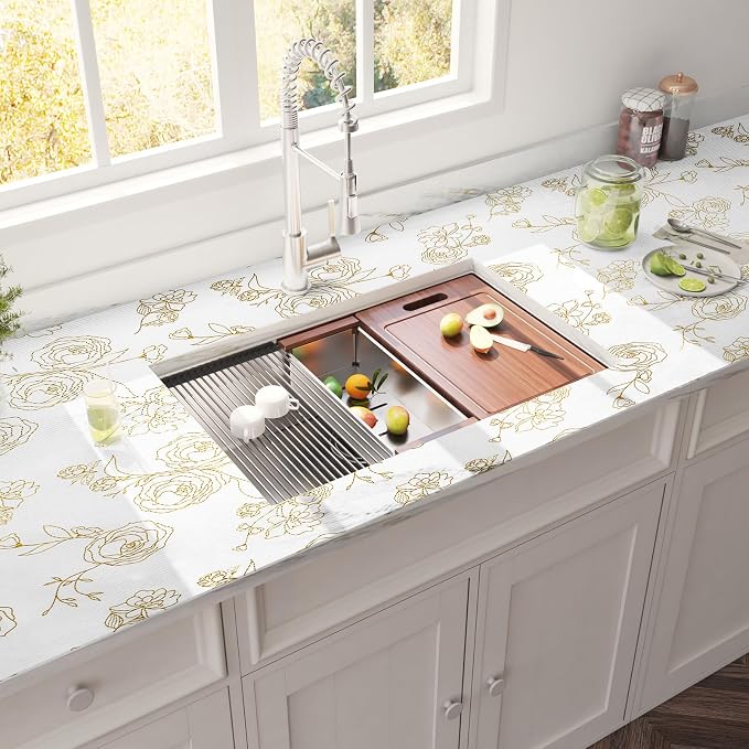 Shelf Cabinet Liner for Kitchen- Non Adhesive Drawer Liner Refrigerator Liner - Image 7