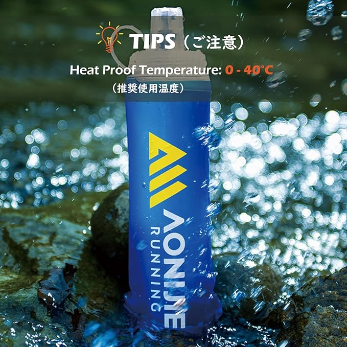 TRIWONDER Collapsible Flask Soft Folding Water Bottles - Large Mouth for Easy Filling - BPA-Free Hydration Bottle Ideal for Running Hiking Cycling Climbing (02# 500ml - Pack of 2)