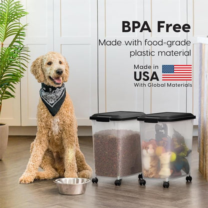 IRIS USA Dog Food Storage Container, 2 Pack, Airtight Seal - Image 8