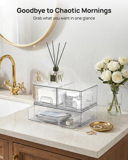 Vtopmart Stackable Storage Drawers Set of 4, Laundry Room Organization - Image 3