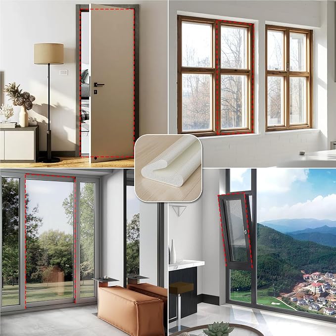 V-Shaped Weather Stripping Door Seal, 52.5FT Draft Stopper - Image 9