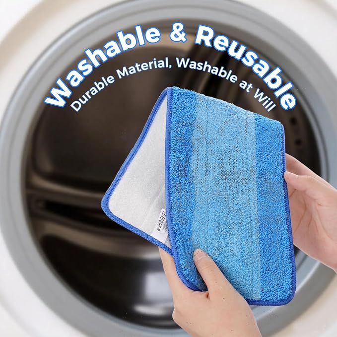 4-Pack Microfiber Cleaning Pads, 18-Inch Microfiber Mop Pads Compatible - Image 5