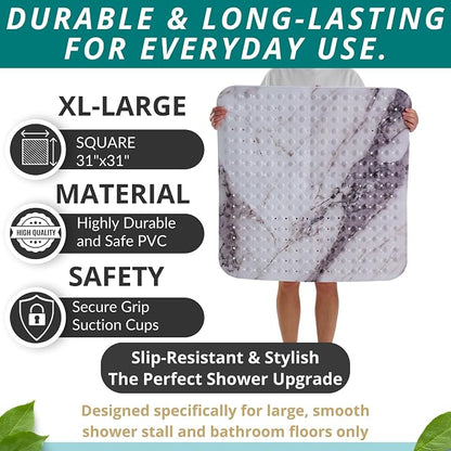 ENKOSI Extra Large Square Non Slip Shower Mat - Image 3